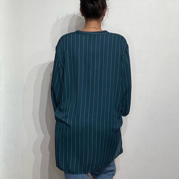 Worthington Green Striped V-Neck Tunic Blouse Sz XL NWT - Picture 10 of 12